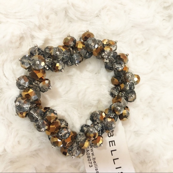 🆕 2 Bellissima Stretch Crystal Bracelet & 2 Row Cry Magnetic Bracelet - Picture 2 of 5